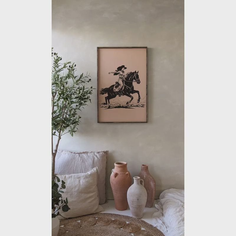 Wood Sign Vintage Cowgirl