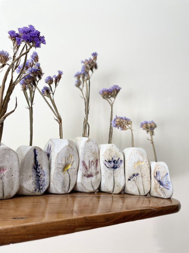 Flower Boulder Vase, Size: 4.25 x 2, Finish: Matte