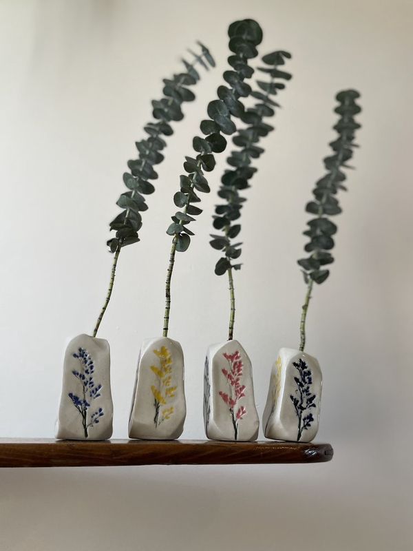 Flower Boulder Vase