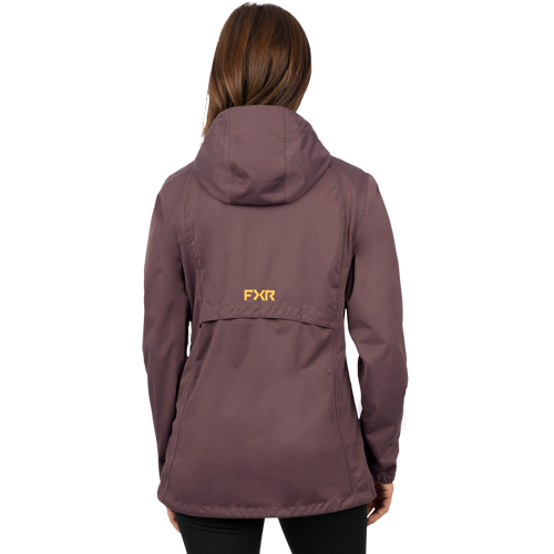 W JADE DUAL LAMINATE JACKET: MUTED GRAPE