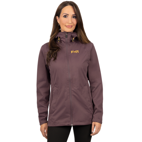 W JADE DUAL LAMINATE JACKET: MUTED GRAPE