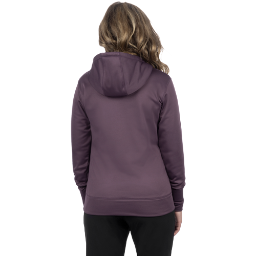 W PODIUM TECH PO HOODIE: MUTED GRAPE
