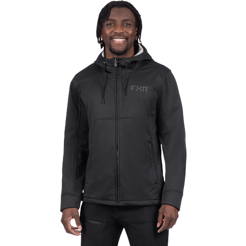 M HYDROGEN SOFTSHELL JACKET: BLACK/ ASPHALT