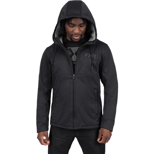 M HYDROGEN SOFTSHELL JACKET: BLACK/ ASPHALT