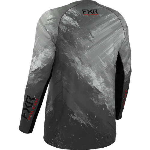 M DERBY SWELL AIR UPF LONGSLEEVE: GREY/ RED