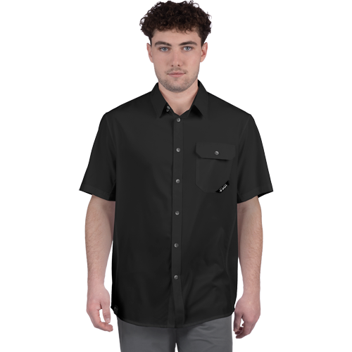 M BREEZE UPF S/S SHIRT: BLACK