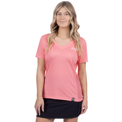 W RUSH AIR UPF V-NECK T-SHIRT: MELON
