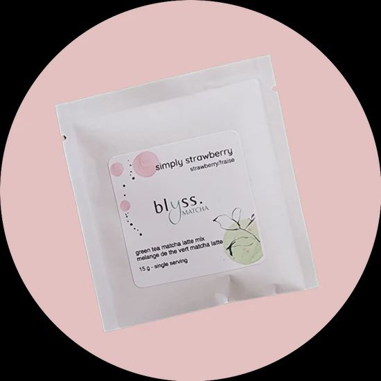 Matcha Latte Mix 15g - single serving, Flavour: Simply Strawberry