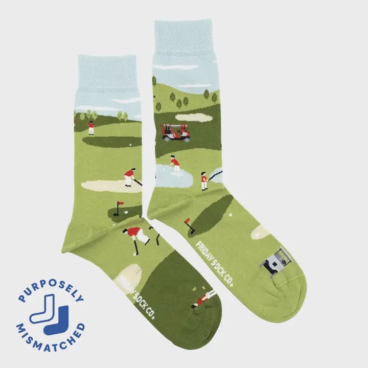 Men&#39;s Funny Golf Scene Socks