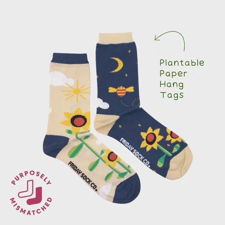 Women&#39;s Night and Day Sunflower Socks