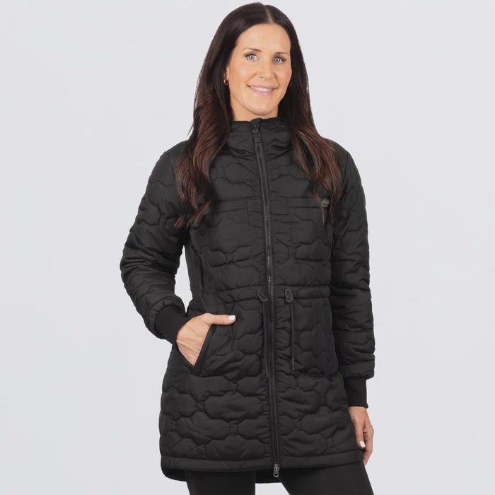 W Isla Quilted Jacket: Black