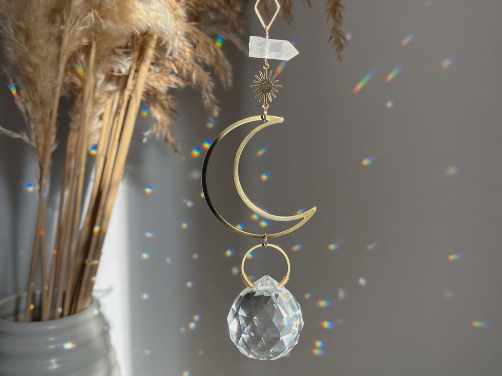Love + Light Suncatcher, Style: crescent moon