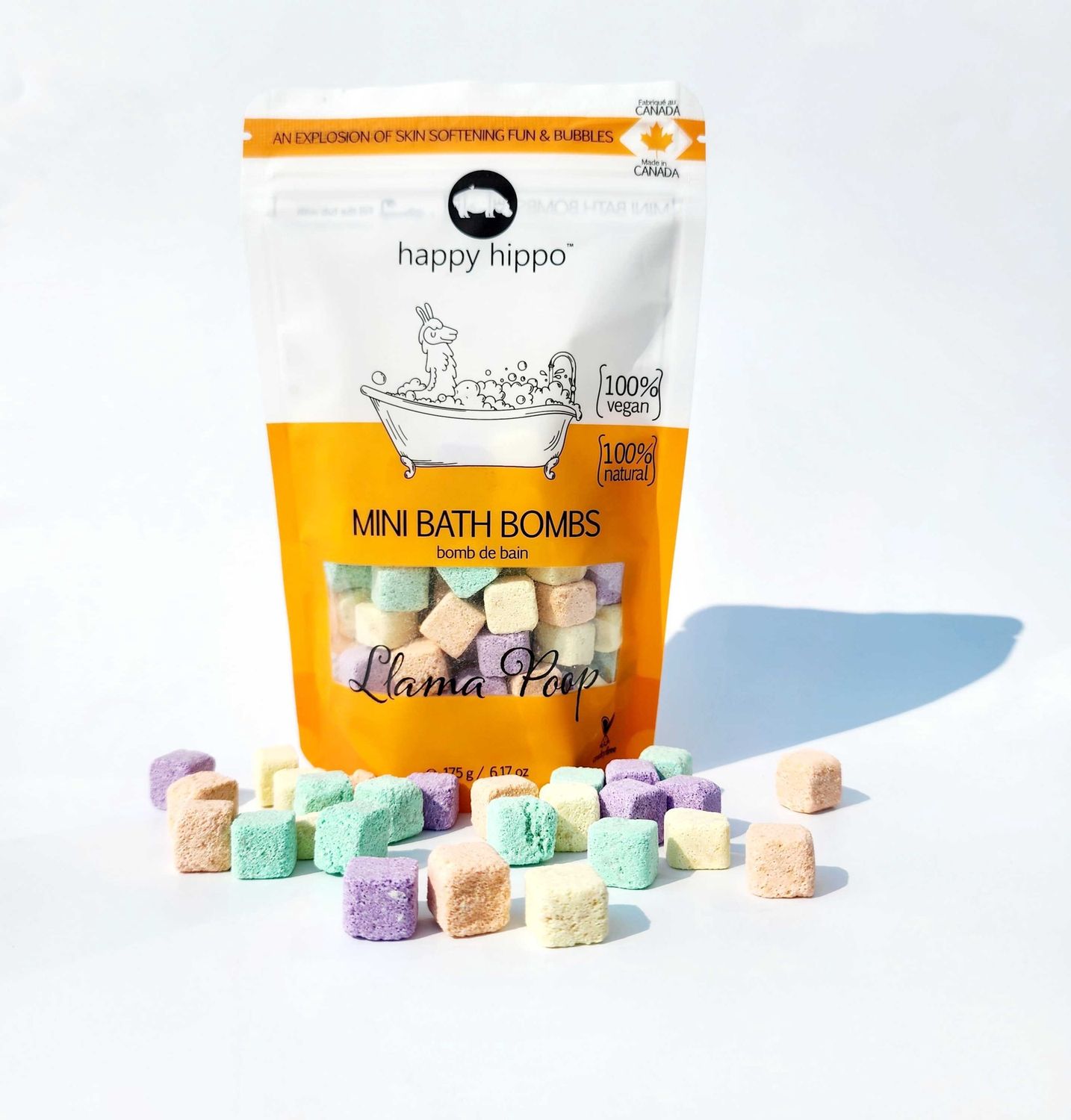 Happy Hippo Mini Bath Bombs- 175g, Scent: Llama