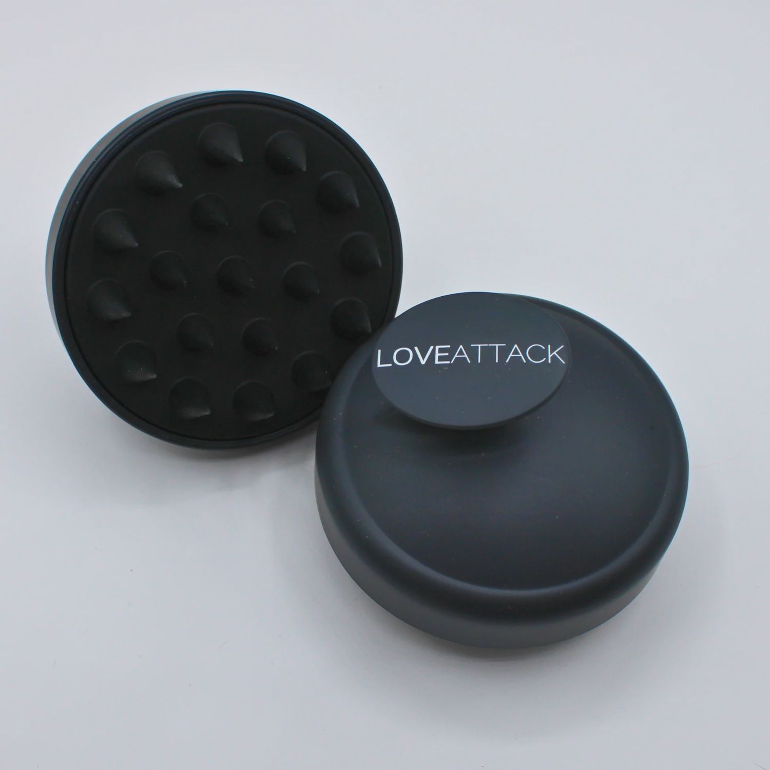 Wheat Straw + Silicone Scalp Massager Shampoo Brush, Colour: black