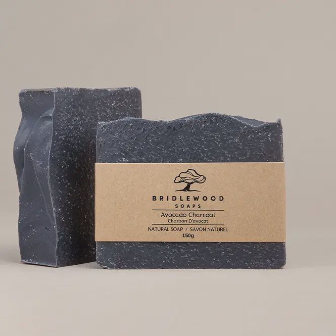 Bridlewood Handmade Natural Soap Bar, Scent: Avocado Charcoal