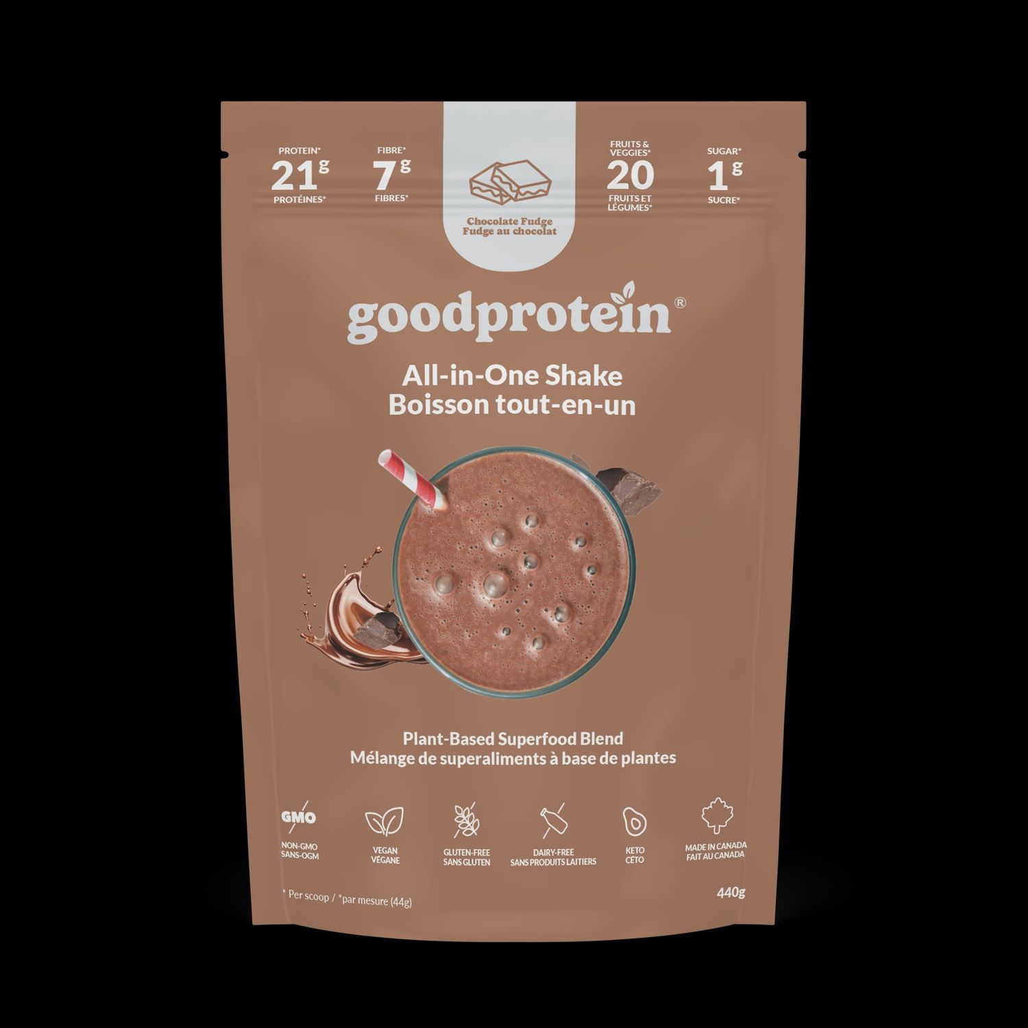 All-in-One-Shake [440g], Flavour: Chocolate Fudge