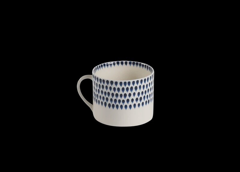 Indigo Drop Mug, Size: Short