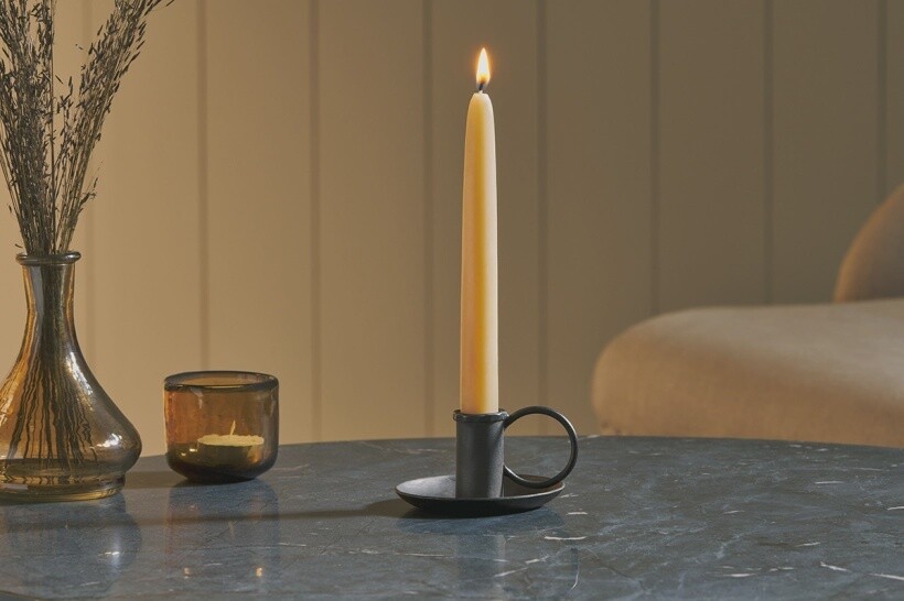 Amri Iron Candlestick - Nkuku