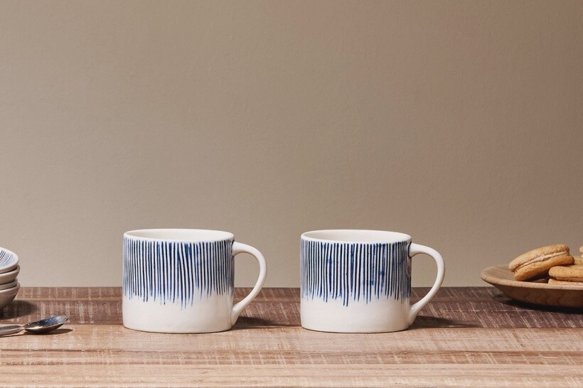 Karuma Stripe Mug, Size: Short