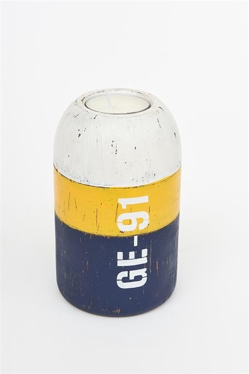 Yellow Buoy Candleholder