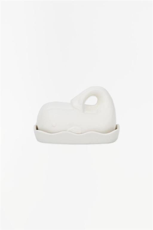 Whale Butter Dish, Colour: White