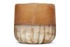 Ngolo Glass Candle Holder, Colour: Amber, Size: Small