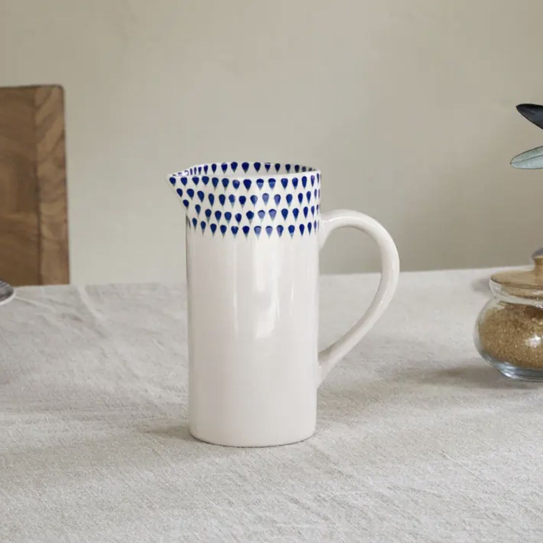 Indigo Drop Jug, Size: Small