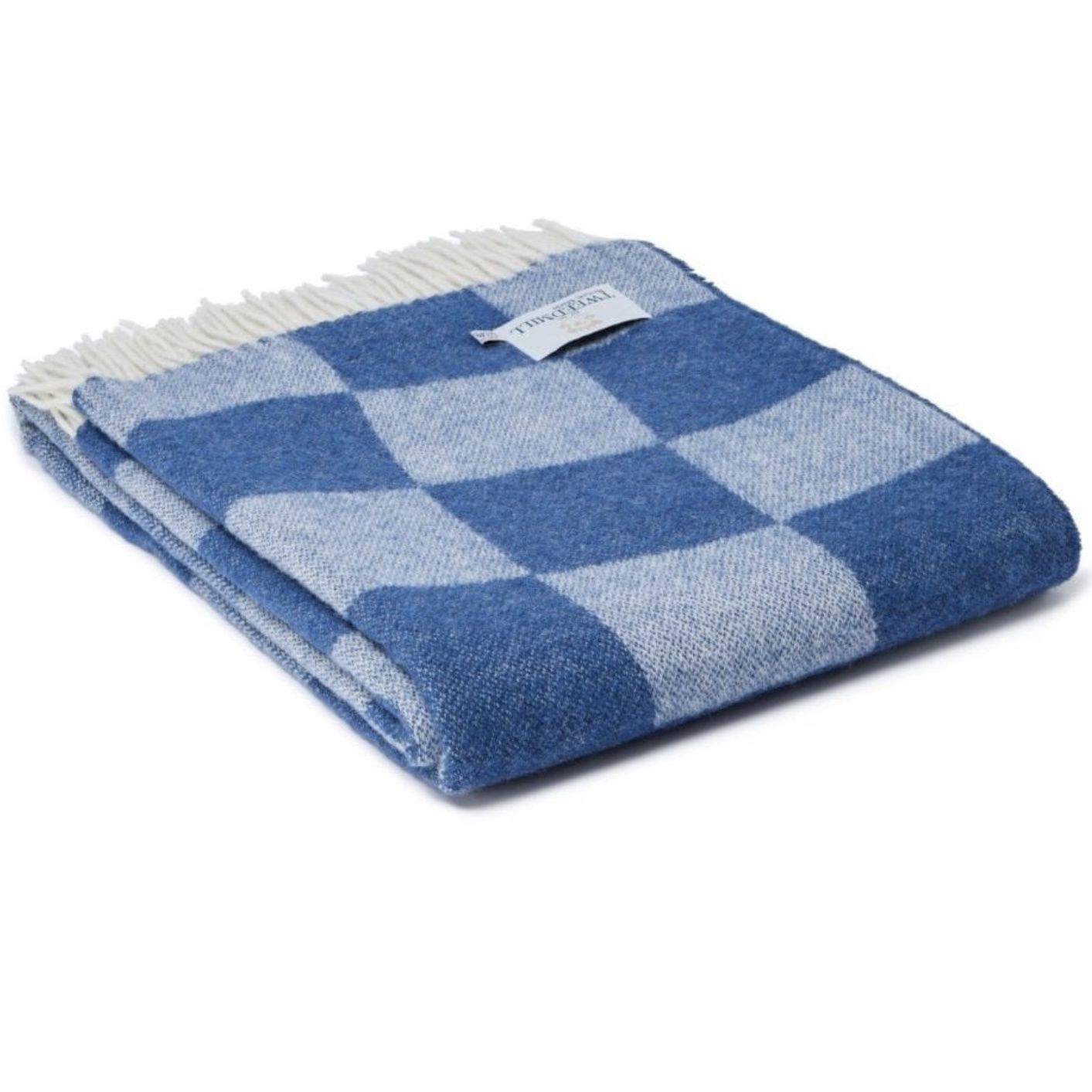 Wool Blanket, Colour: Blue, Style: Check