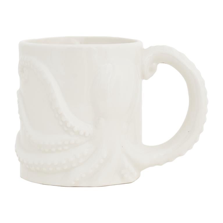 Relief Mug, Design: Octopus (white)