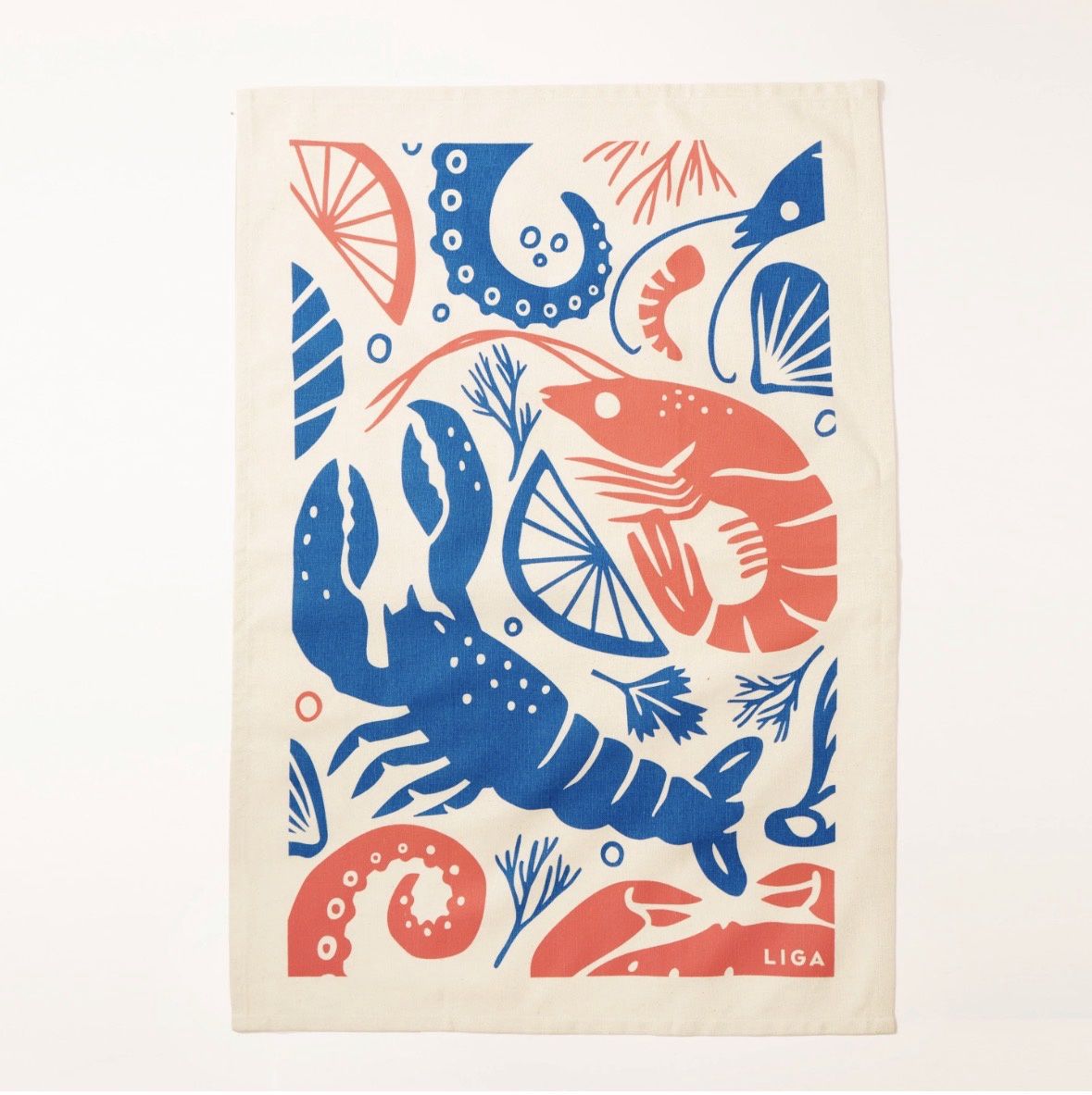 Tea Towel, Style: Seafood Platter