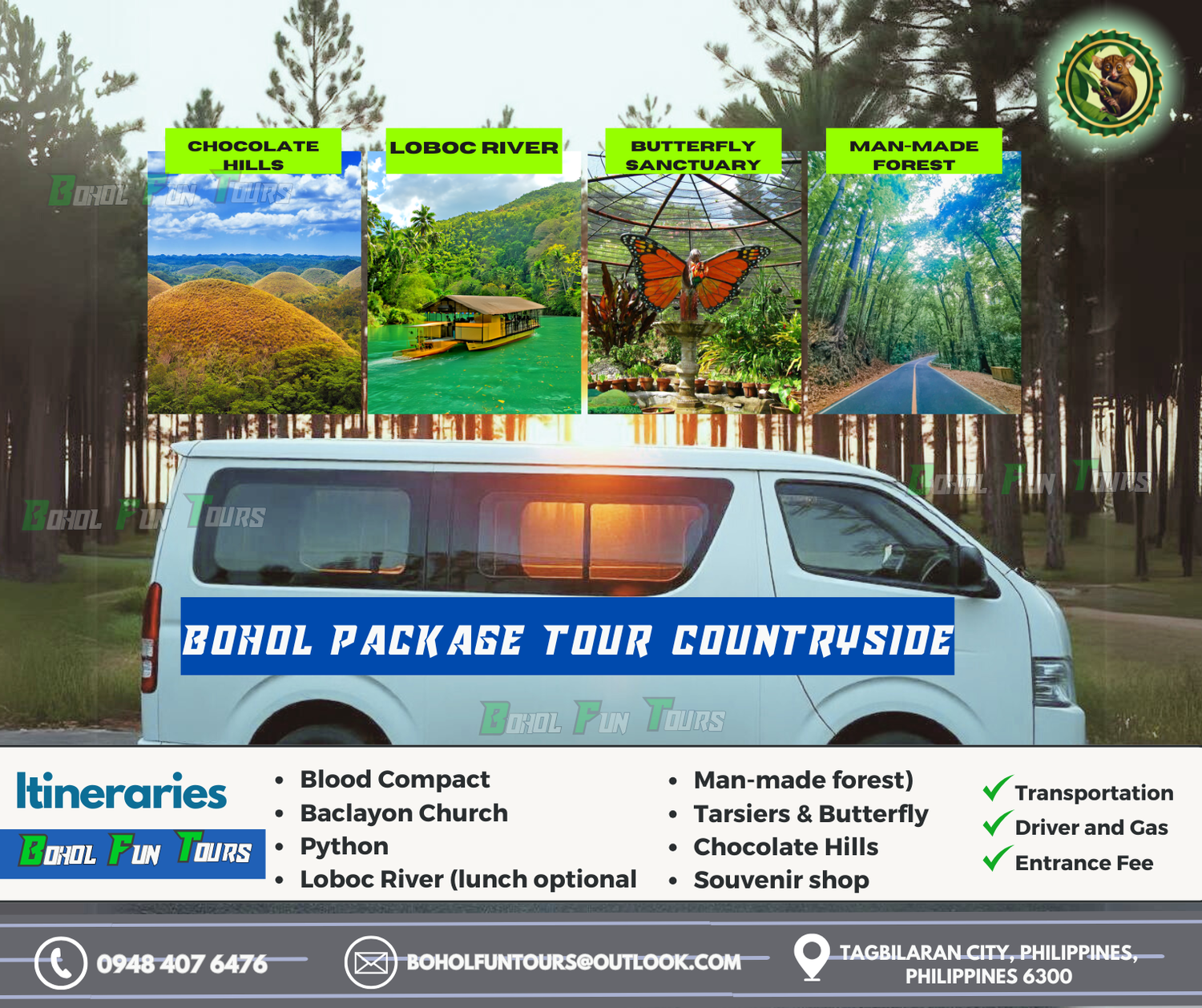 Bohol Tour Package (Countryside Tour)