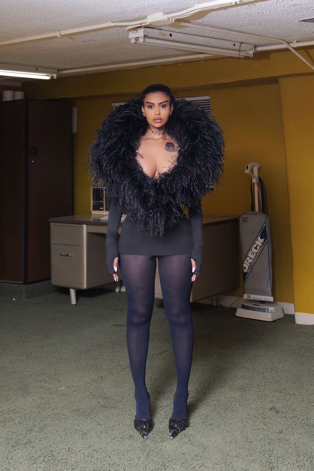 Fran Ostrich Dress