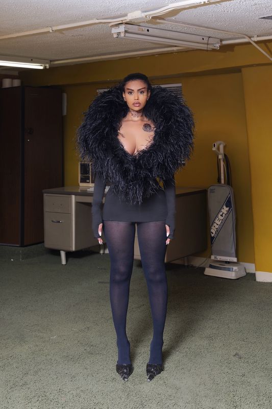 Fran Ostrich Dress