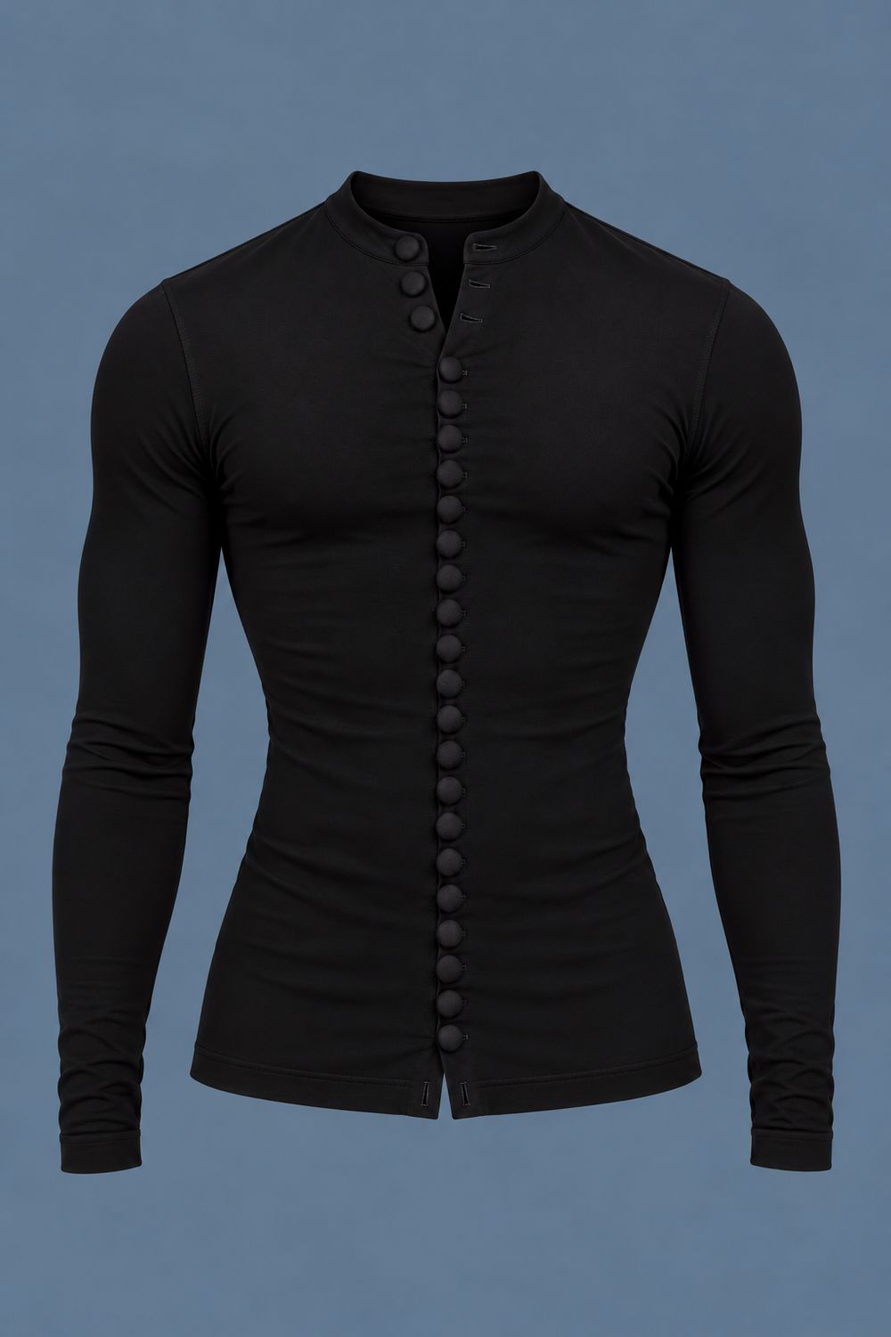 Buttoned Muscle Structure Top