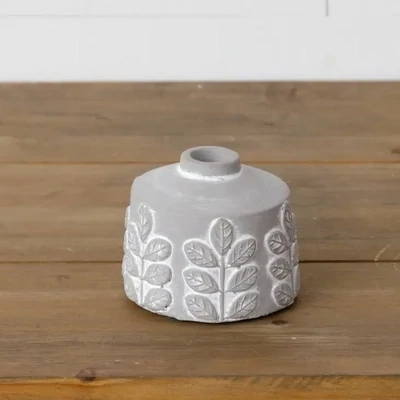 CLEARANCE/ Bud Vase - Embellished Cement