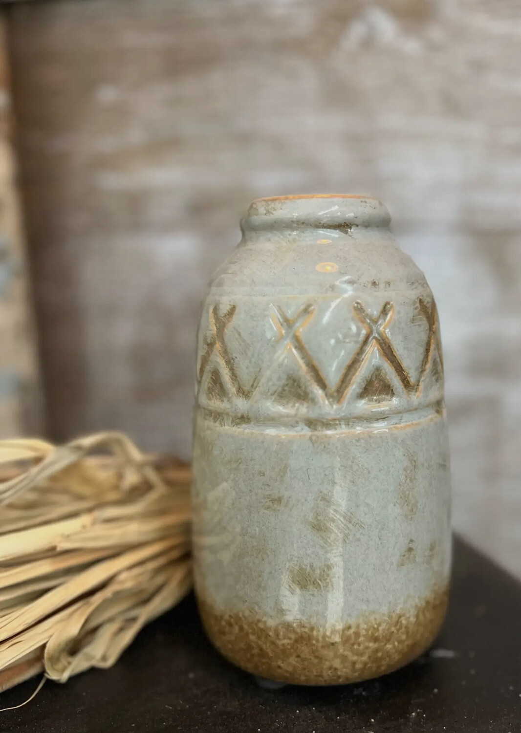 CLEARANCE/ Tall Aztec Vase