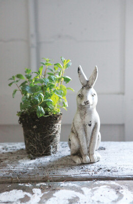 CLEARANCE/ Distressed Ceramic Rabbit