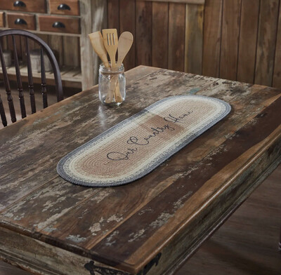 Finders Keepers Our Country Home Oval Runner 12&quot;x 36&quot;