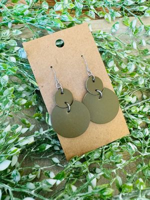 Luna: Olive Green Earring Set
