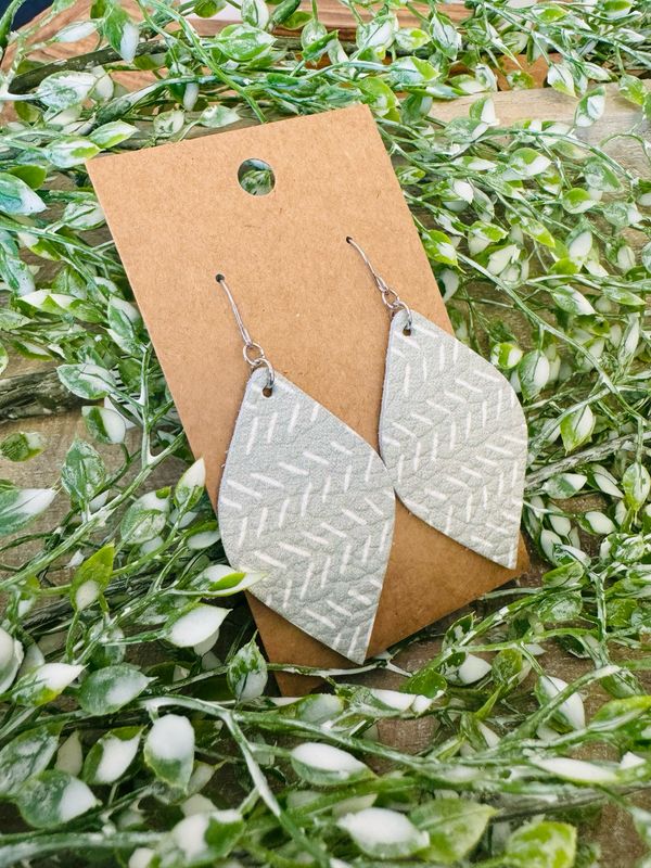 Diva: Sage Green Chevron Earring Set