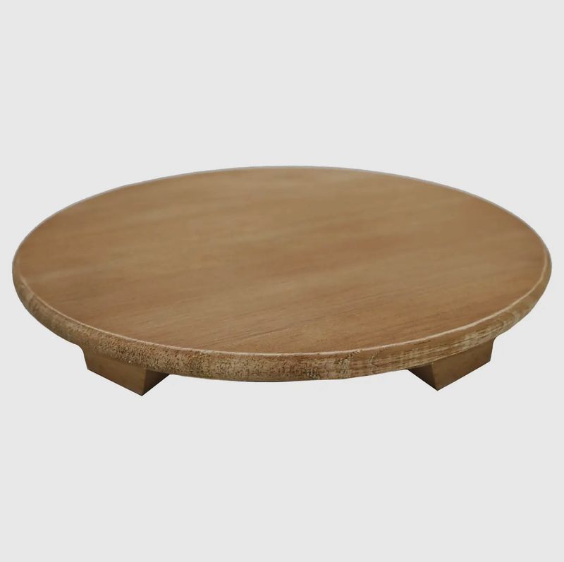 Natural Wood Pedestal Stand
