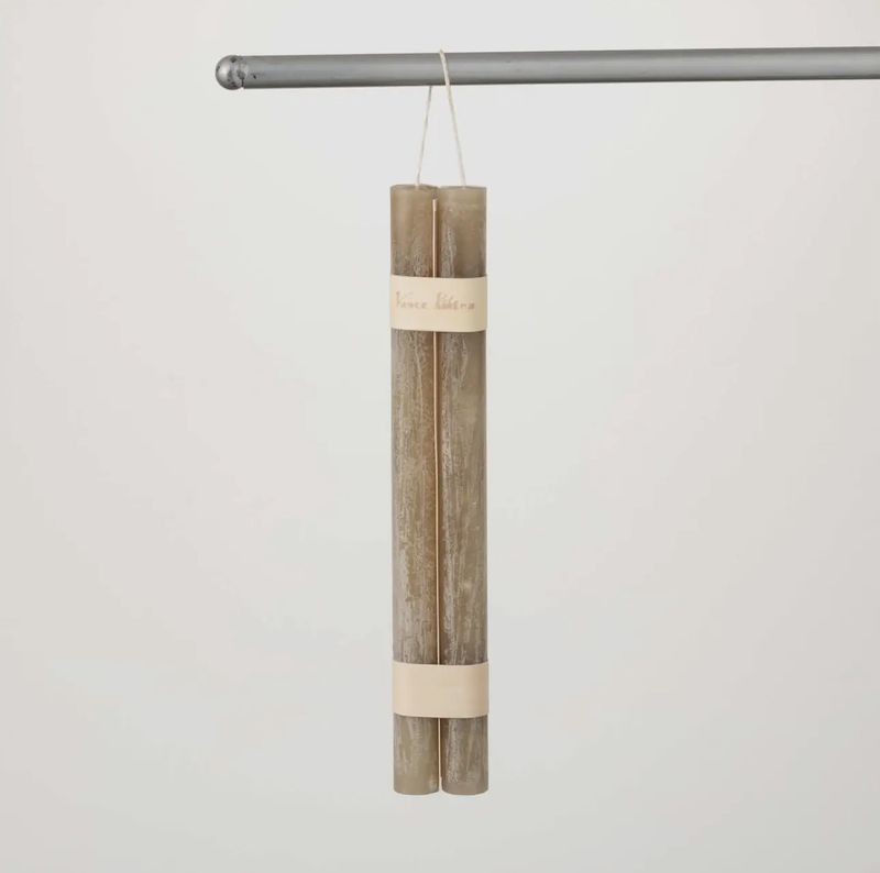 SALE/ Dark Taupe Hanging Taper, Set of 2