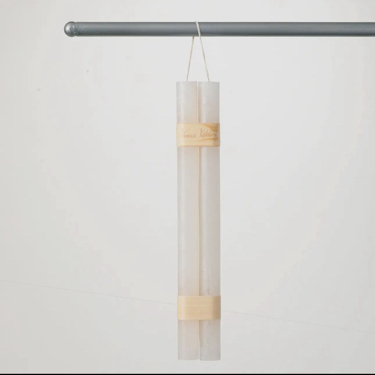 SALE/ White Hanging Taper, Set of 2