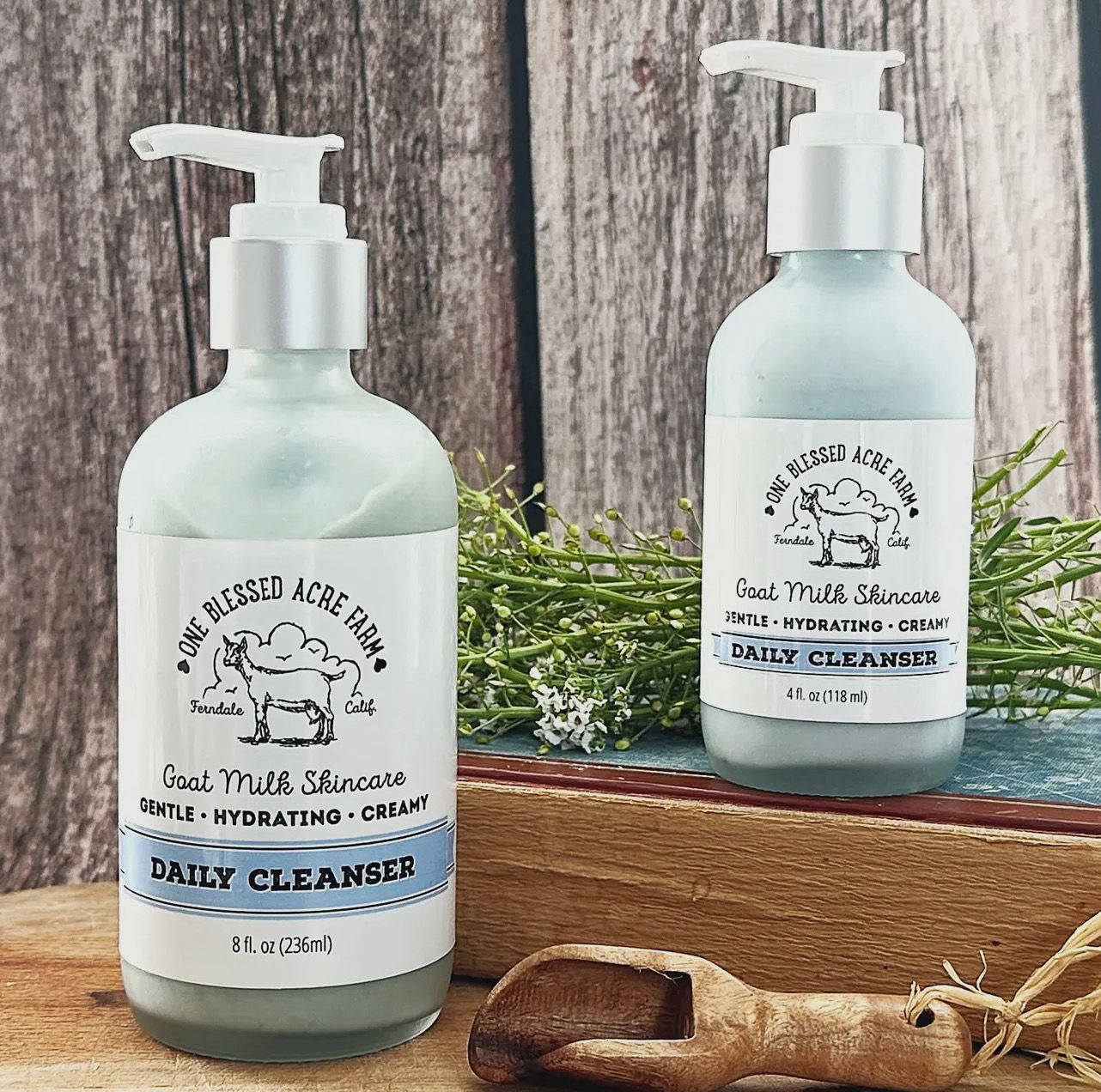 Goat Milk Daily Cleanser and Face Wash Infused with Blue Tansy