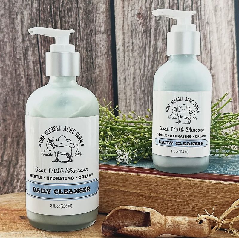 Goat Milk Daily Cleanser and Face Wash Infused with Blue Tansy