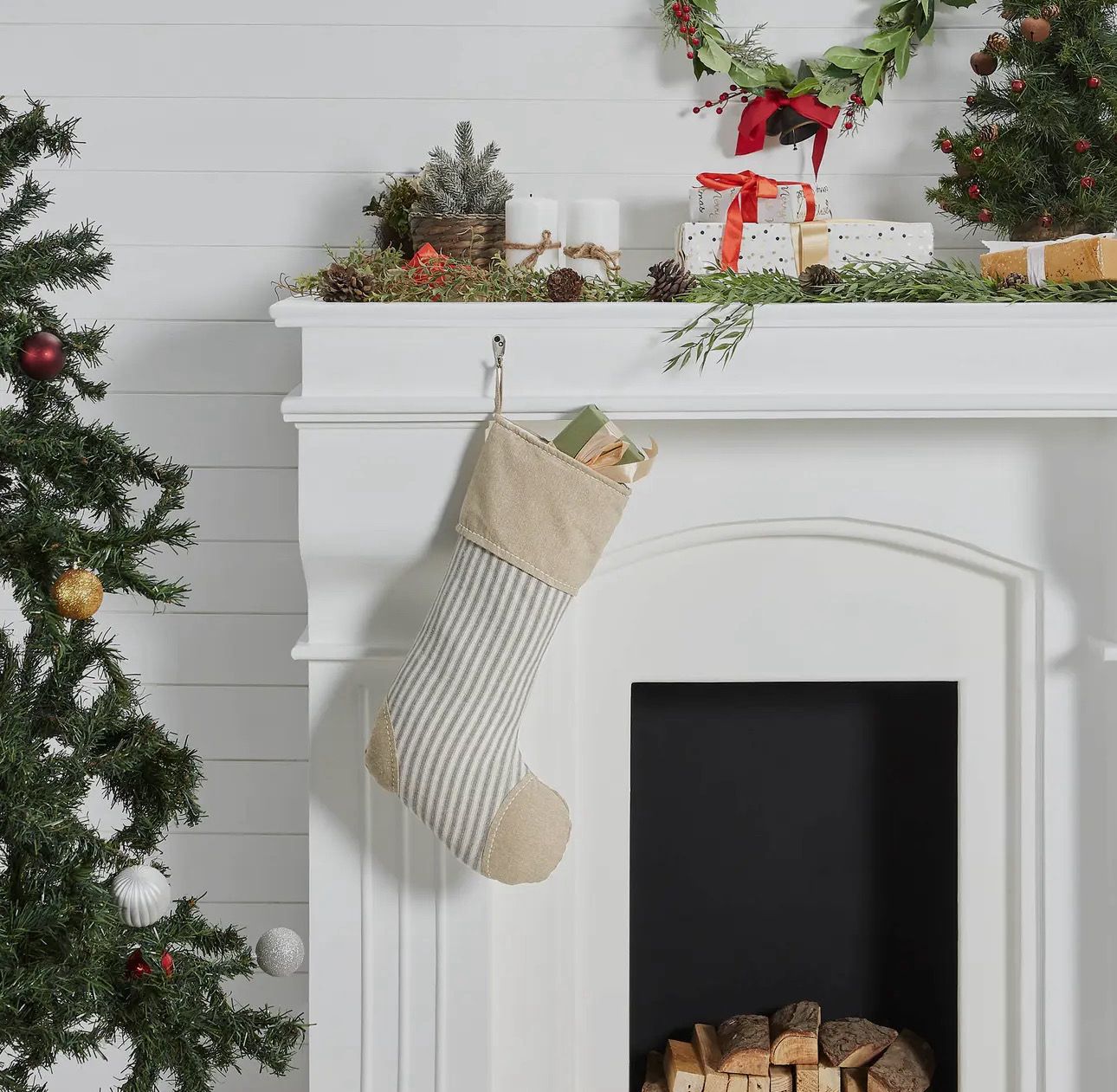 Grace Ticking Stripe Stocking