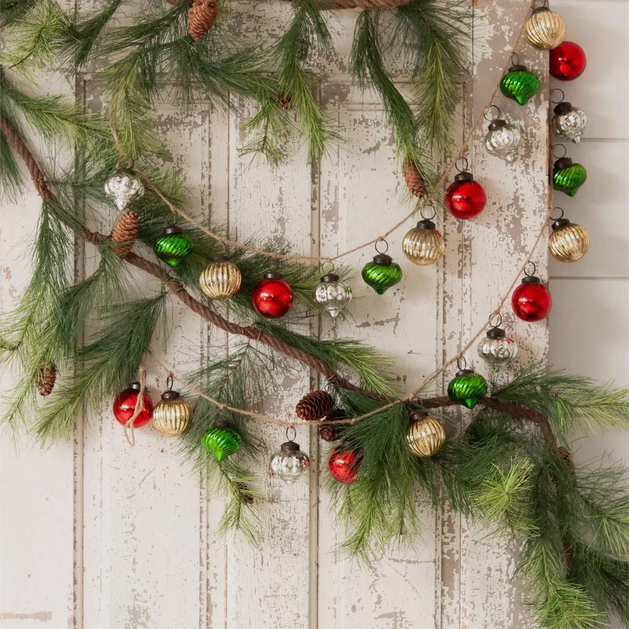 Mercury Glass Ornament Garland