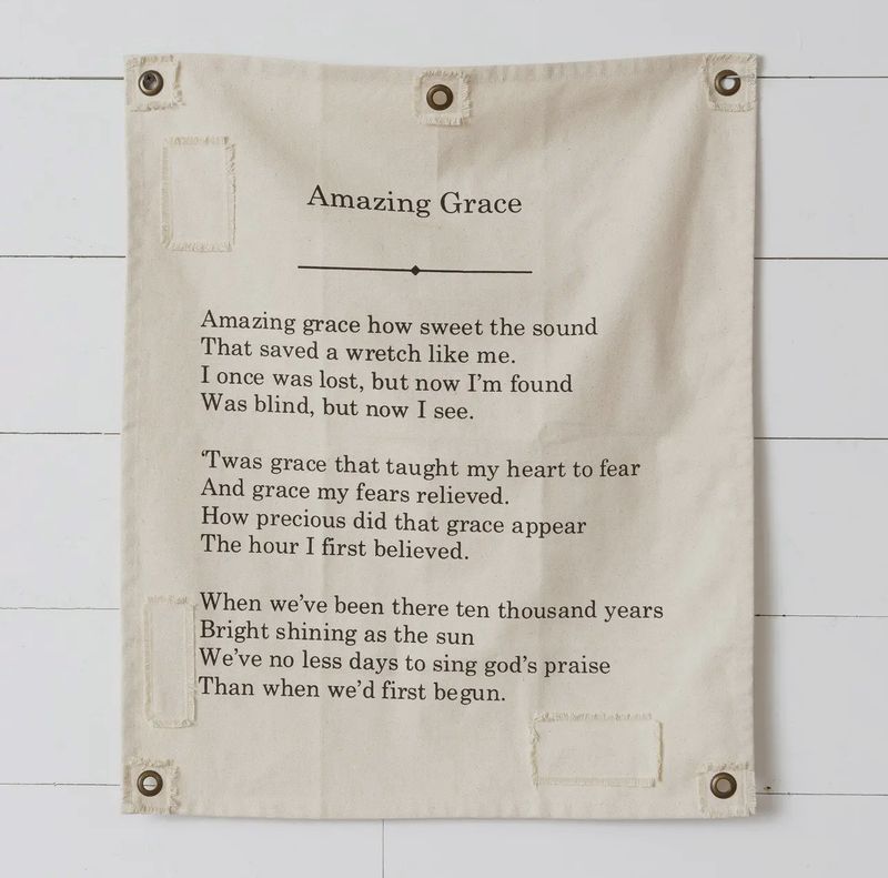 Canvas Wall Hanging- Amazing Grace