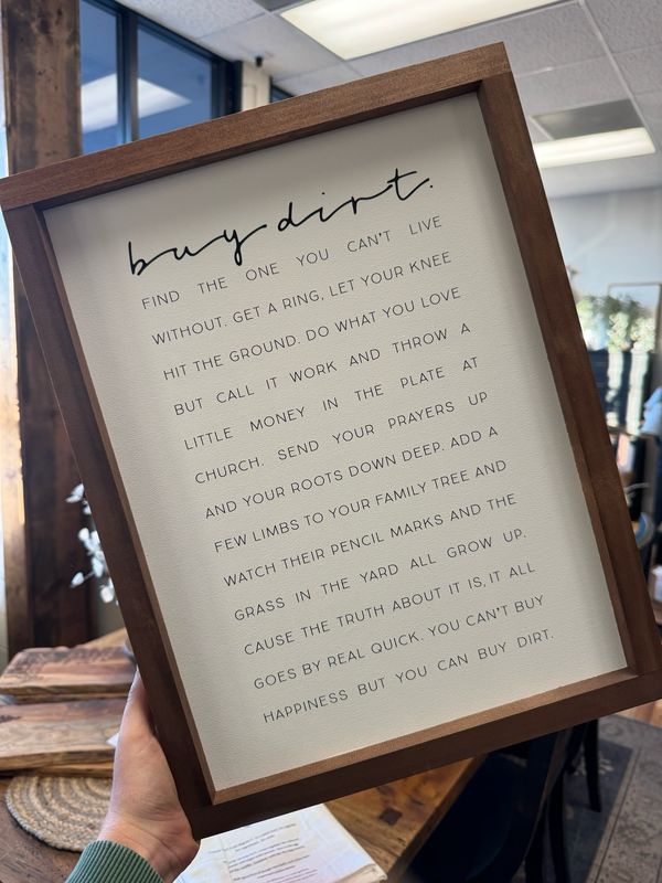 Buy Dirt Sign, 13x17&quot;