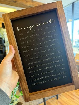 Buy Dirt Sign 8x12, Black